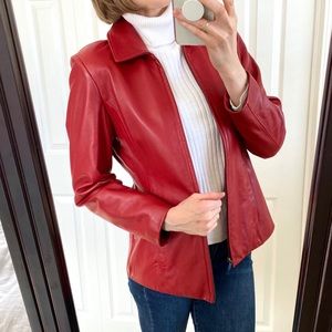 Liz Claiborne Red Leather Jacket